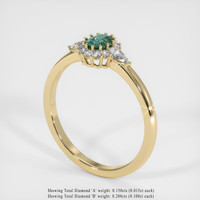 0.45 Ct. Sapphire Ring, 18K Yellow Gold 2