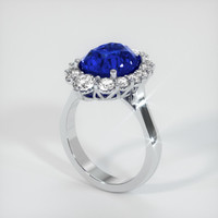 4.23 Ct. Blue Sapphire Ring, Platinum 950 2