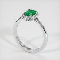 0.80 Ct. Emerald Ring, Platinum 950 2