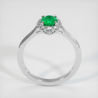 0.80 Ct. Emerald Ring, Platinum 950 3