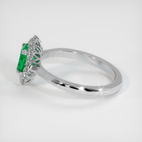 0.80 Ct. Emerald Ring, Platinum 950 4