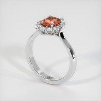 1.17 Ct. Padparadscha Sapphire Ring, Platinum 950 2
