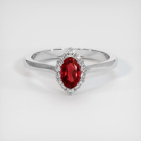 0.48 Ct. Ruby Ring, Platinum 950 1