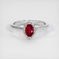 0.59 Ct. Ruby Ring, Platinum 950 1