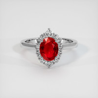 1.48 Ct. Ruby Ring, Platinum 950 1