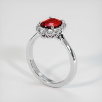 1.48 Ct. Ruby Ring, Platinum 950 2