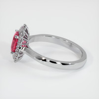 1.20 Ct. Pinkish Red Ruby Ring, Platinum 950 4