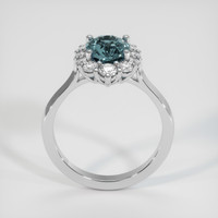 2.55 Ct. Greenish Blue Sapphire Ring, Platinum 950 3