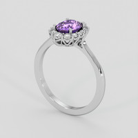 1.22 Ct. Pinkish Purple Sapphire Ring, Platinum 950 2
