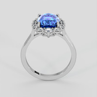3.72 Ct. Blue Sapphire Ring, Platinum 950 3