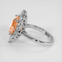 5.13 Ct. Padparadscha Sapphire Ring, Platinum 950 4