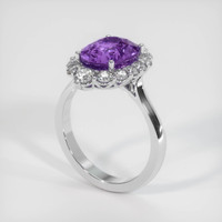 3.58 Ct. Violet Sapphire Ring, Platinum 950 2