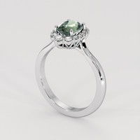 1.24 Ct. Green Sapphire Ring, Platinum 950 2
