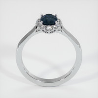 1.07 Ct. Greenish Blue Sapphire Ring, Platinum 950 2