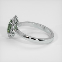 1.09 Ct. Yellowish Green Sapphire Ring, Platinum 950 4