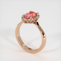 1.39 Ct. Purplish Pink Sapphire Ring, 14K Rose Gold 2