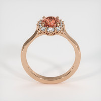 1.17 Ct. Padparadscha Sapphire Ring, 14K Rose Gold 3