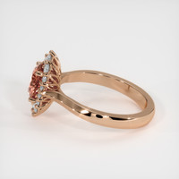 1.17 Ct. Padparadscha Sapphire Ring, 14K Rose Gold 4