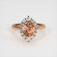 1.85 Ct. Sapphire Ring, 14K Rose Gold 1