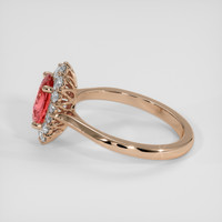 1.57 Ct. Padparadscha Sapphire Ring, 14K Rose Gold 4