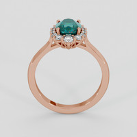 1.69 Ct. Bluish Green Sapphire Ring, 14K Rose Gold 3