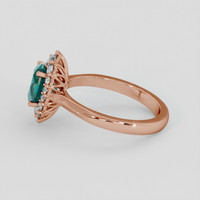 1.69 Ct. Bluish Green Sapphire Ring, 14K Rose Gold 4