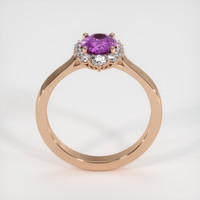 1.08 Ct. Pinkish Purple Sapphire Ring, 14K Rose Gold 3