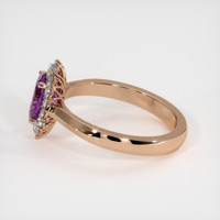 1.08 Ct. Pinkish Purple Sapphire Ring, 14K Rose Gold 4