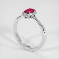0.63 Ct. Ruby Ring, 10K White Gold 2