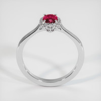 0.43 Ct. Pinkish Red Ruby Ring, 10K White Gold 3