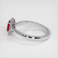 0.47 Ct. Pinkish Red Ruby Ring, 10K White Gold 4