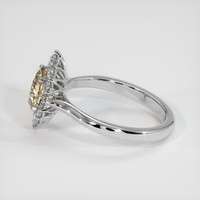 1.32 Ct. Peach Sapphire Ring, 10K White Gold 4