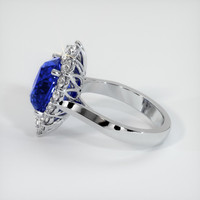 4.23 Ct. Blue Sapphire Ring, 14K White Gold 4