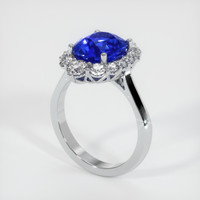 4.45 Ct. Blue Sapphire Ring, 14K White Gold 2