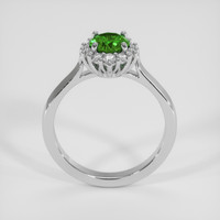 0.72 Ct. Green Demantoid Garnet Ring, 14K White Gold 3