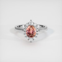 1.35 Ct. Sapphire Ring, 14K White Gold 1
