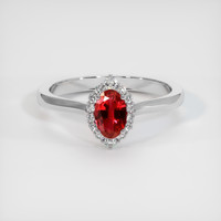 0.41 Ct. Ruby Ring, 14K White Gold 1