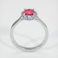 1.20 Ct. Pinkish Red Ruby Ring, 14K White Gold 3