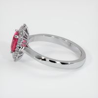 1.20 Ct. Pinkish Red Ruby Ring, 14K White Gold 4