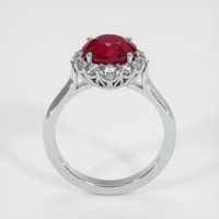 2.76 Ct. Pinkish Red Ruby Ring, 14K White Gold 3