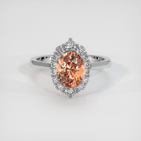 1.85 Ct. Sapphire Ring, 14K White Gold 1