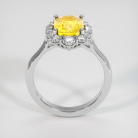 3.50 Ct. Yellow Sapphire Ring, 14K White Gold 3