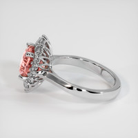 2.06 Ct. Padparadscha Sapphire Ring, 14K White Gold 4