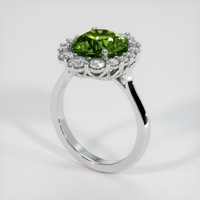 4.01 Ct. Green Sapphire Ring, 14K White Gold 2
