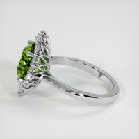 4.01 Ct. Green Sapphire Ring, 14K White Gold 4