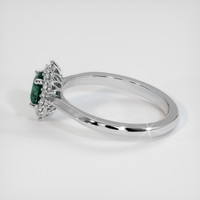 0.68 Ct. Green Sapphire Ring, 14K White Gold 4