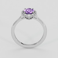 1.22 Ct. Pinkish Purple Sapphire Ring, 14K White Gold 3