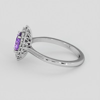 1.22 Ct. Pinkish Purple Sapphire Ring, 14K White Gold 4