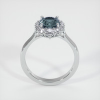 1.24 Ct. Greenish Blue Sapphire Ring, 14K White Gold 3