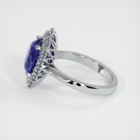 3.61 Ct. Blue Sapphire Ring, 18K White Gold 4